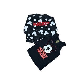 Disney Mickey Mouse Sweatshirt Large And Tank Top Large Girls Bundle Mickey
